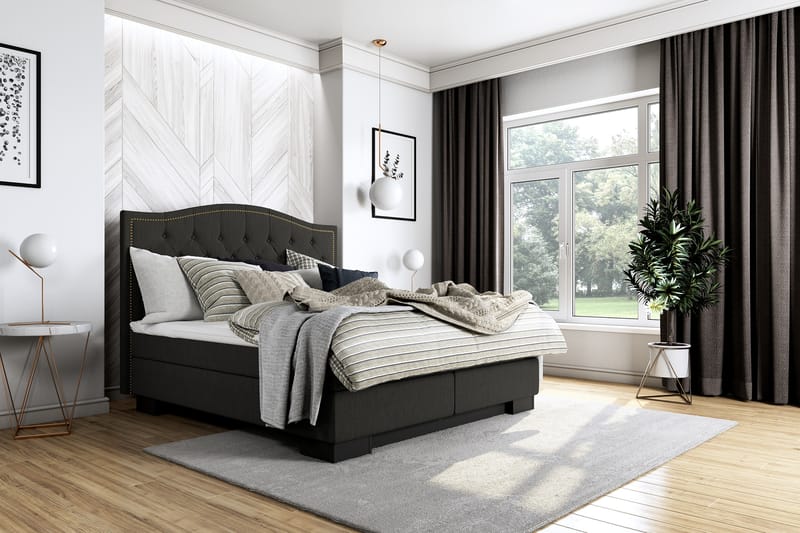 Hilton Lyx Komplett S�ängpaket160x210 Amiral Sänggavel - Svart - Möbler - Säng - Komplett sängpaket