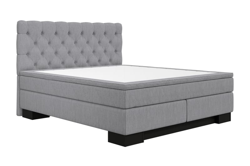 Hilton Lyx Komplett Sängpaket160x210  Ljusgrå - Ljusgrå - Möbler - Säng - Komplett sängpaket