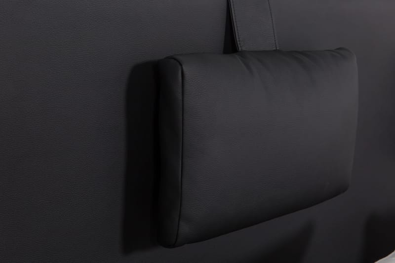 Hilton Lyx Komplett Sängpaket180  Svart PU Ek Fyrkantig - Svart PU Ek Fyrkantig - Möbler - Säng - Komplett sängpaket