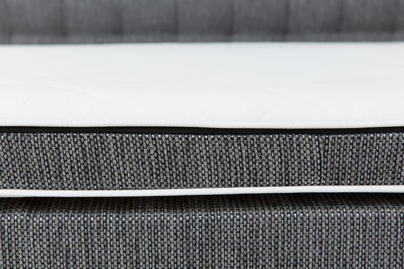 Hilton Lyx Komplett Sängpaket180  Svart PU/Tyg Ek Fyrkan - Svart PU/Tyg Ek Fyrkantig - Möbler - Säng - Komplett sängpaket