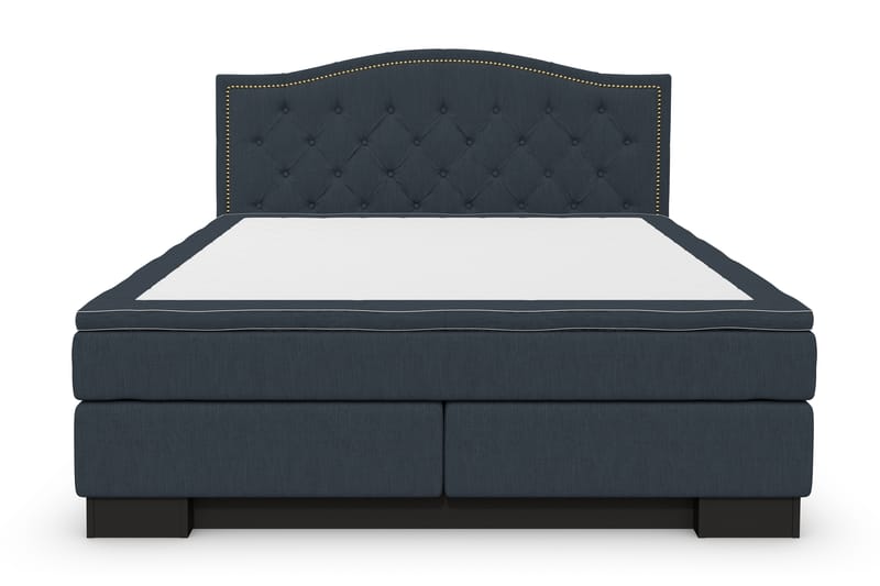 Hilton Lyx Komplett Sängpaket180x210 Amiral Sänggavel - Mörkblå - Dubbelsäng - Komplett sängpaket - Kontinentalsäng
