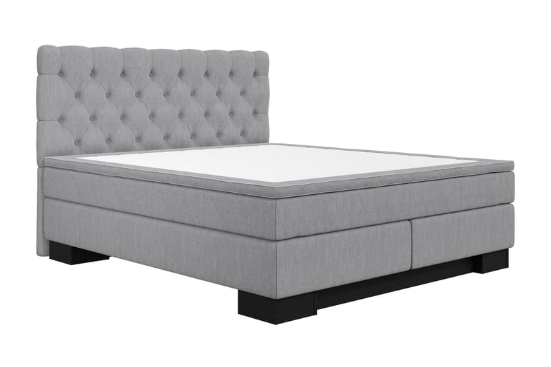 Hilton Lyx Komplett Sängpaket180x210  Ljusgrå - Ljusgrå - Möbler - Säng - Komplett sängpaket