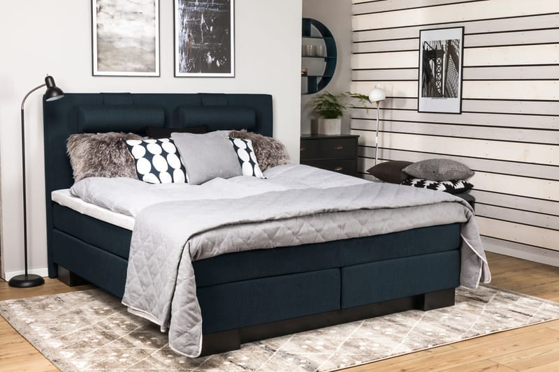 Hilton Lyx Komplett Sängpaket180x210  Mörkblå - Mörkblå - Möbler - S�äng - Komplett sängpaket
