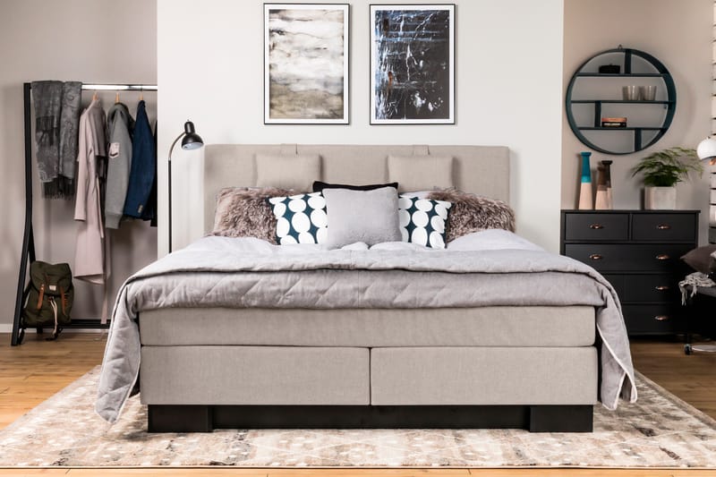 Hilton Lyx Komplett Sängpaket210x210  Beige - Beige - Möbler - Säng - Komplett sängpaket