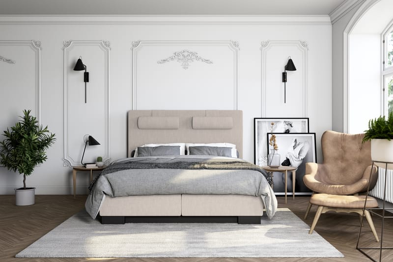 Hilton Lyx Kontinentalsäng 140x210 cm - Beige - Möbler - Säng - Kontinentalsäng
