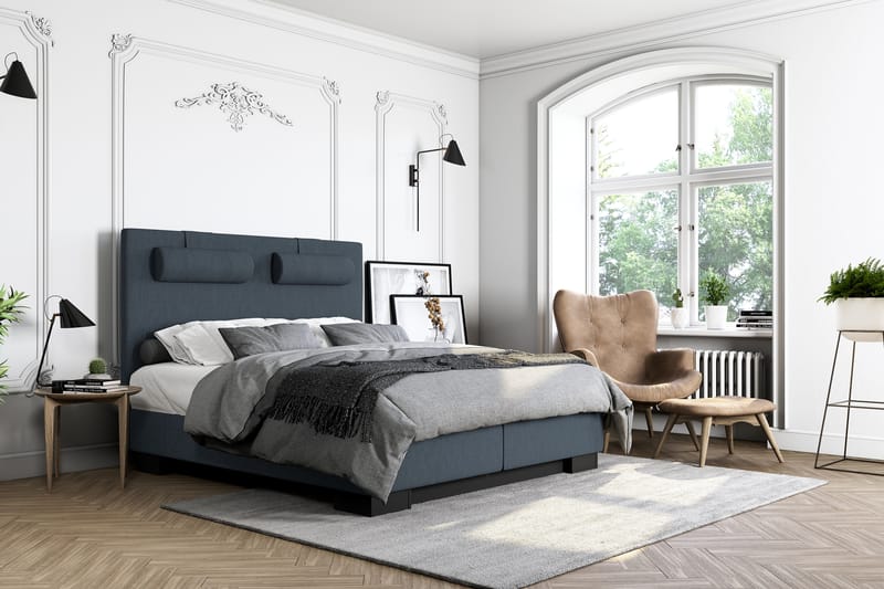 Hilton Lyx Kontinentalsäng 140x210 cm - Mörkblå - Möbler - Säng - Kontinentalsäng