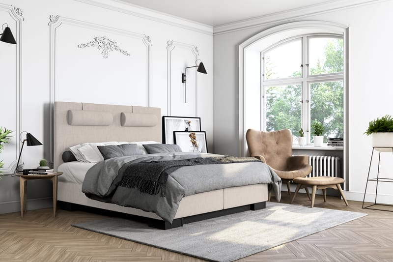 Hilton Lyx Kontinentalsäng 160x200  Beige - Beige - Möbler - Säng - Kontinentalsäng
