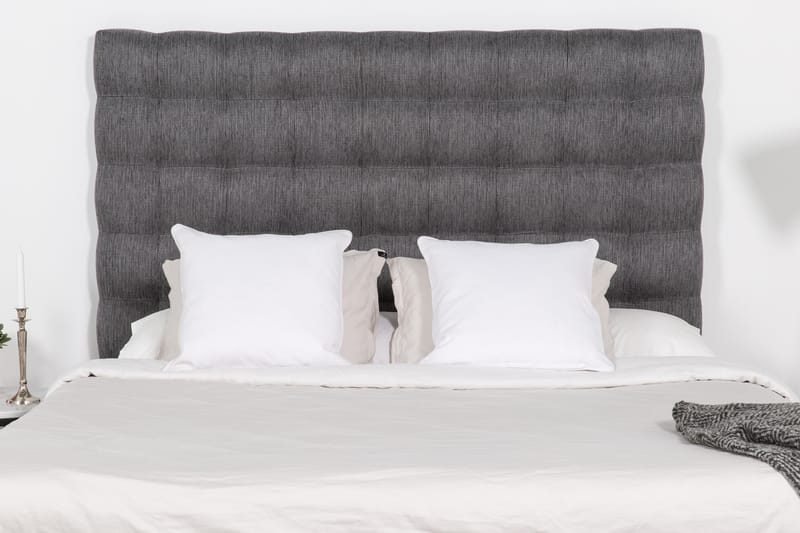 Hilton Lyx Kontinentalsäng 180x200 Konstläder/Tyg  Svart/ - Svart/Ljusgrå - Möbler - Säng - Kontinentalsäng