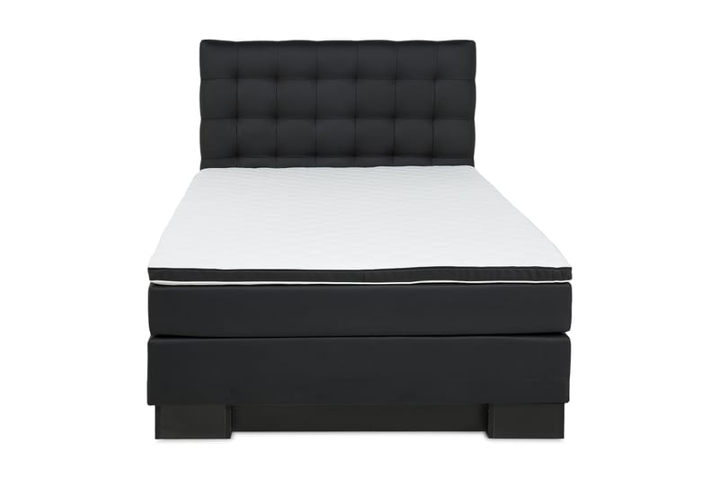 Hilton Lyx Sängpaket 120x200Konstläder  Svart/Ljusgrå - Svart/Ljusgrå - Möbler - Säng - Komplett sängpaket