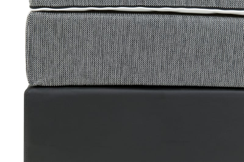 Hilton Lyx Sängpaket 120x200Konstläder/Tyg  Svart/Ljusgr - Svart/Ljusgrå - Möbler - Säng - Komplett sängpaket