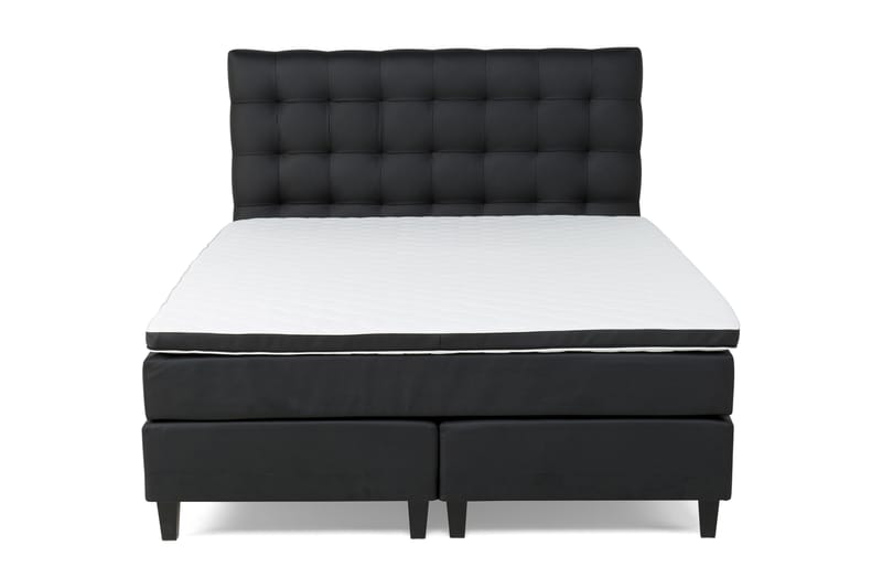 Hilton Lyx Sängpaket 160x200Konstläder  Svart - Svart - Möbler - Säng - Komplett sängpaket