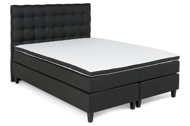 Hilton Lyx Sängpaket 160x200Konstläder  Svart - Svart - Möbler - Säng - Komplett sängpaket