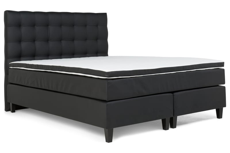 Hilton Lyx Sängpaket 160x200Konstläder  Svart - Svart - Möbler - Säng - Komplett sängpaket