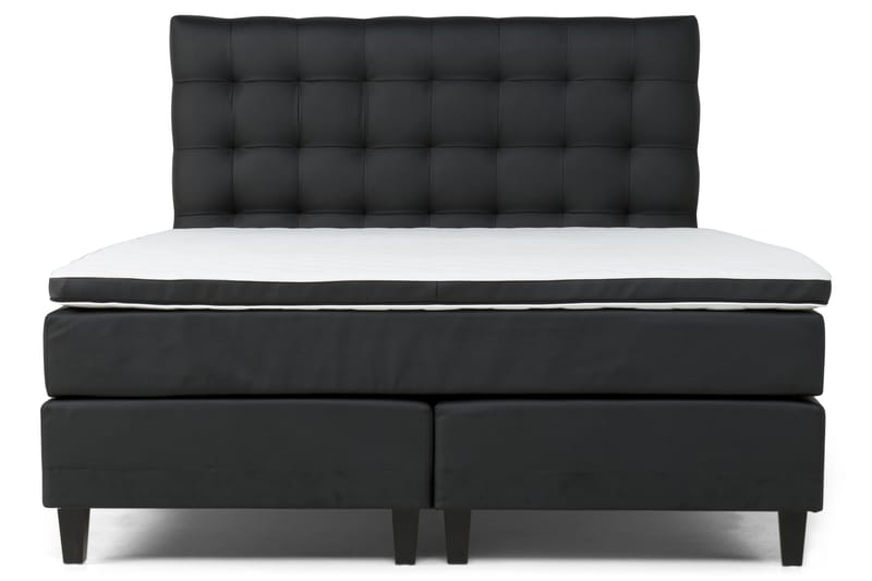 Hilton Lyx Sängpaket 160x200Konstläder  Svart - Svart - Möbler - Säng - Komplett sängpaket