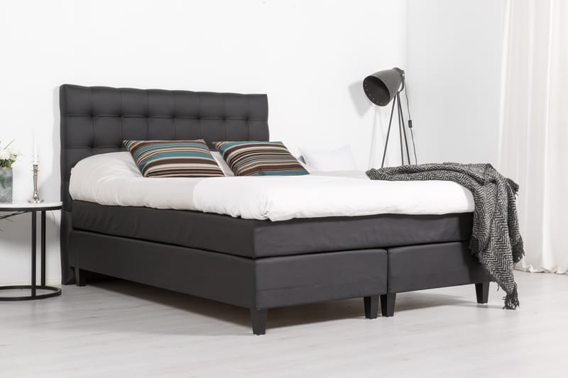 Hilton Lyx Sängpaket 160x200Konstläder  Svart - Svart - Möbler - Säng - Komplett sängpaket