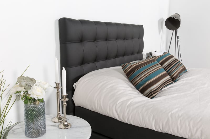 Hilton Lyx Sängpaket 160x200Konstläder  Svart - Svart - Möbler - Säng - Komplett sängpaket