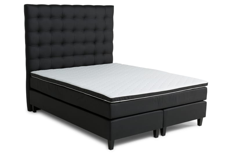 Hilton Lyx Sängpaket 160x200Konstläder  Svart - Svart - Möbler - Säng - Komplett sängpaket