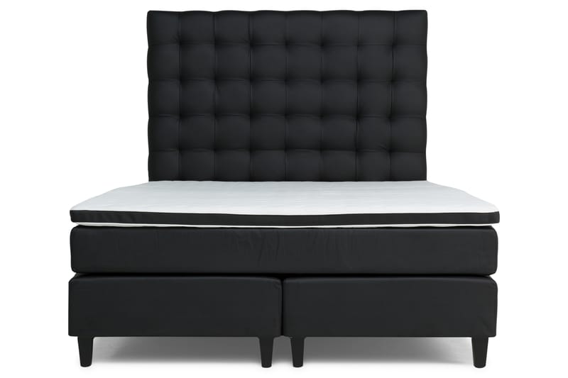 Hilton Lyx Sängpaket 160x200Konstläder  Svart - Svart - Möbler - Säng - Komplett sängpaket