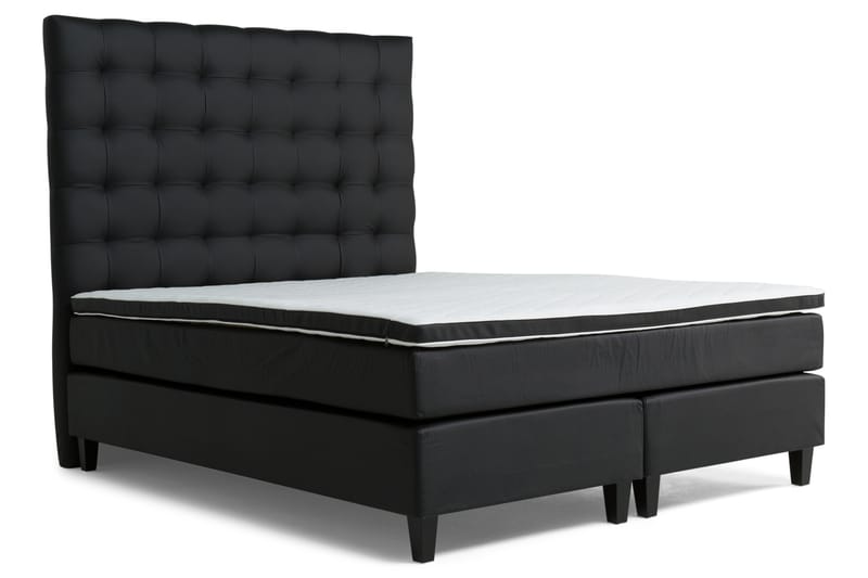 Hilton Lyx Sängpaket 160x200Konstläder  Svart - Svart - Möbler - Säng - Komplett sängpaket