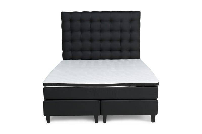 Hilton Lyx Sängpaket 160x200Konstläder  Svart - Svart - Möbler - Säng - Komplett sängpaket