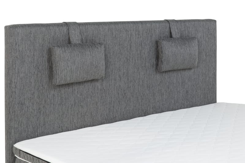 Hilton Lyx Sängpaket 180x200Konstläder/Tyg Sockel  Svart - Svart/Ljusgrå - Komplett sängpaket - Kontinentalsäng - Dubbelsäng