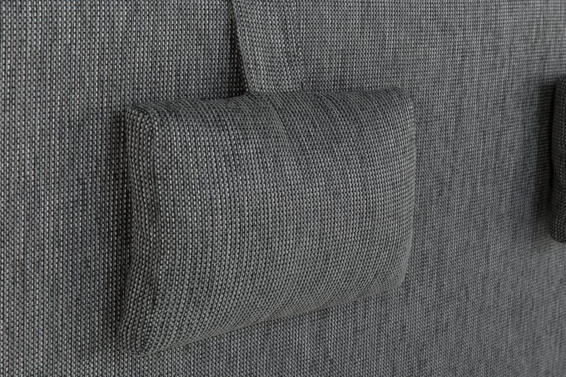 Hilton Lyx Sängpaket 180x200Konstläder/Tyg  Svart/Ljusgr - Svart/Ljusgrå - Möbler - Säng - Komplett sängpaket