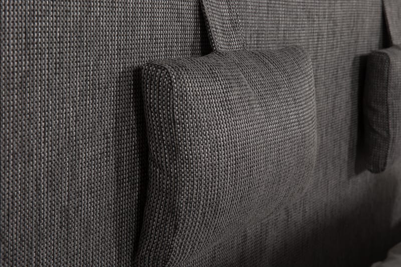 Hilton Lyx Sängpaket 180x200Konstläder/Tyg  Svart/Ljusgr - Svart/Ljusgrå - Möbler - Säng - Komplett sängpaket
