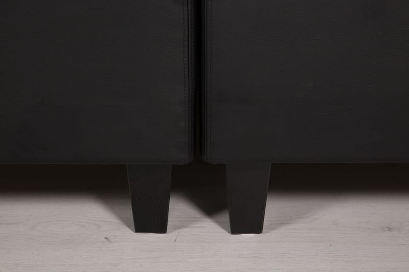 Hilton Lyx Sängpaket 180x200Konstläder/Tyg  Svart/Ljusgr - Svart/Ljusgrå - Möbler - Säng - Komplett sängpaket
