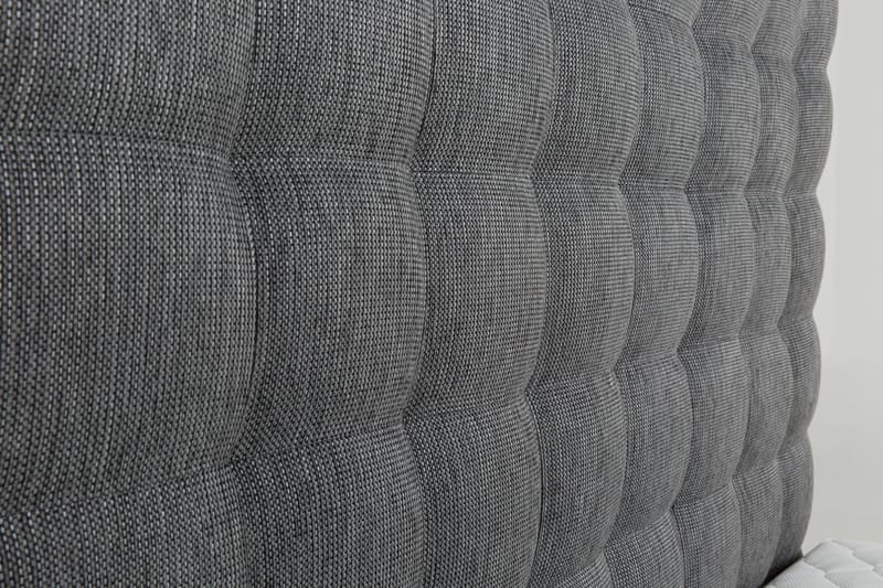 Hilton Lyx Sängpaket 180x200Konstläder/Tyg  Svart/Ljusgr - Svart/Ljusgrå - Möbler - Säng - Komplett sängpaket