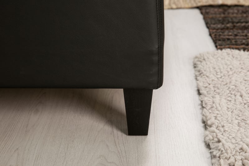 Hilton Lyx Sängpaket 180x200Konstläder/Tyg  Svart/Ljusgr - Svart/Ljusgrå - Möbler - Säng - Komplett sängpaket