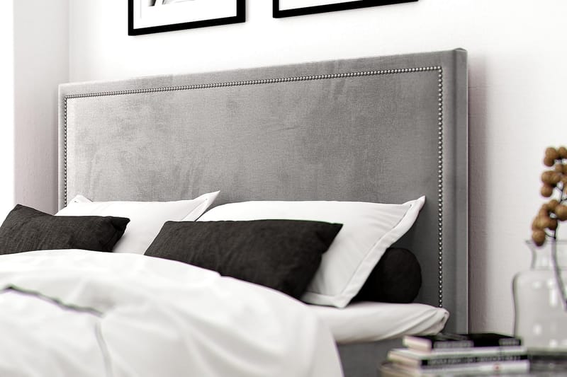 Hilton Lyx Velvet 140x200 - Ljusgrå - Möbler - Säng - Kontinentalsäng