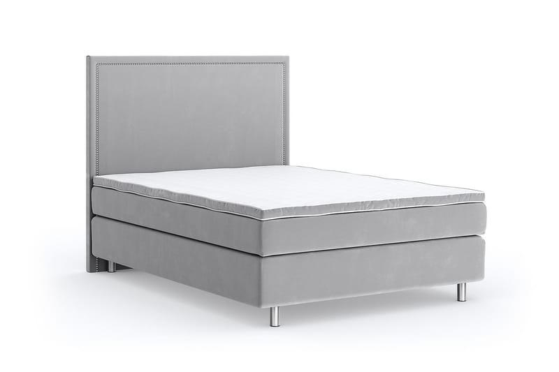 Hilton Lyx Velvet 140x200 - Ljusgrå - Möbler - Säng - Kontinentalsäng