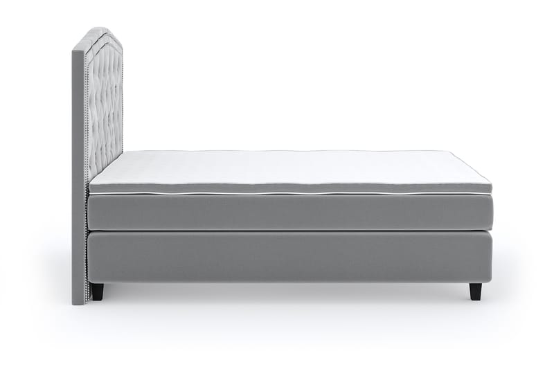 Hilton Lyx Velvet Sängpaket 120x200 cm - Ljusgrå - Möbler - Säng - Komplett sängpaket