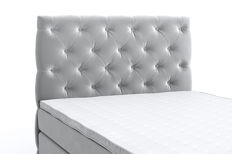 Hilton Lyx Velvet Sängpaket 120x200 - Ljusgrå - Komplett sängpaket - Kontinentalsäng