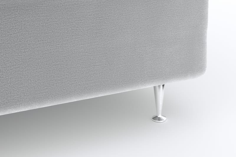 Hilton Lyx Velvet Sängpaket 120x200 - Ljusgrå - Möbler - Säng - Komplett sängpaket