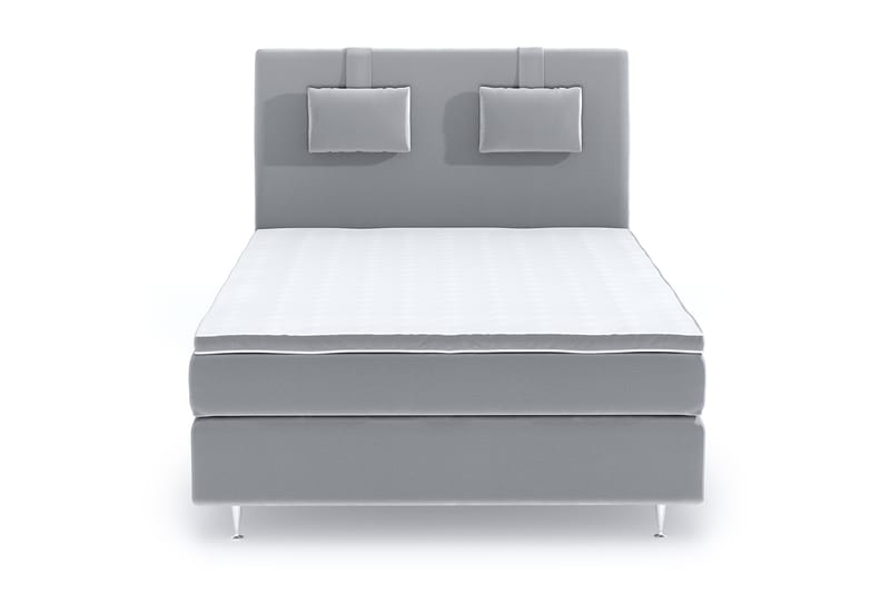 Hilton Lyx Velvet Sängpaket 120x200 - Ljusgrå - Möbler - Säng - Komplett sängpaket