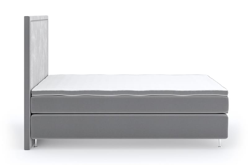 Hilton Lyx Velvet Sängpaket 120x200 - Ljusgrå - Möbler - Säng - Komplett sängpaket