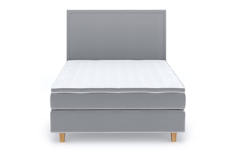 Hilton Lyx Velvet Sängpaket 120x200 - Ljusgrå - Möbler - Säng - Komplett sängpaket