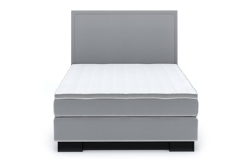 Hilton Lyx Velvet Sängpaket 140x200 cm - Ljusgrå - Dubbelsäng - Komplett sängpaket - Kontinentalsäng