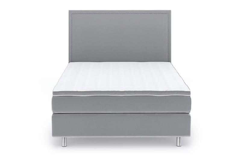Hilton Lyx Velvet Sängpaket 140x200 cm - Ljusgrå - Möbler - Säng - Komplett sängpaket