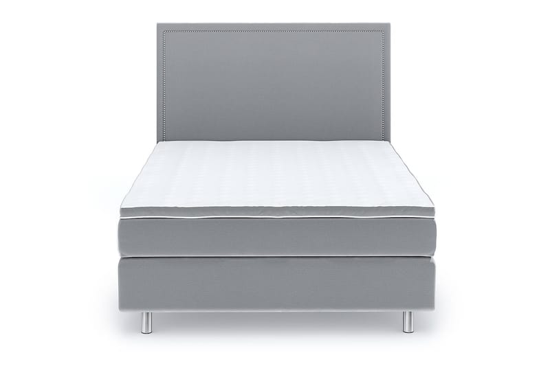 Hilton Lyx Velvet Sängpaket 140x200 cm - Ljusgrå - Dubbelsäng - Komplett sängpaket - Kontinentalsäng