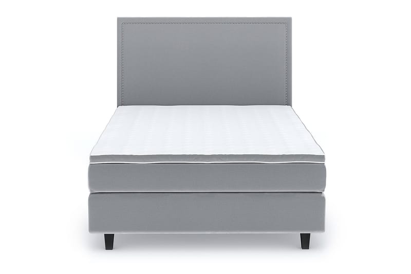 Hilton Lyx Velvet Sängpaket 140x200 Ljusgrå  Ljusgrå - Ljusgrå - Möbler - Säng - Komplett sängpaket