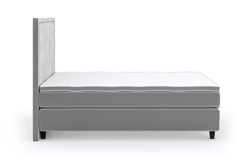 Hilton Lyx Velvet Sängpaket 140x200 Ljusgrå  Ljusgrå - Ljusgrå - Möbler - Säng - Komplett sängpaket