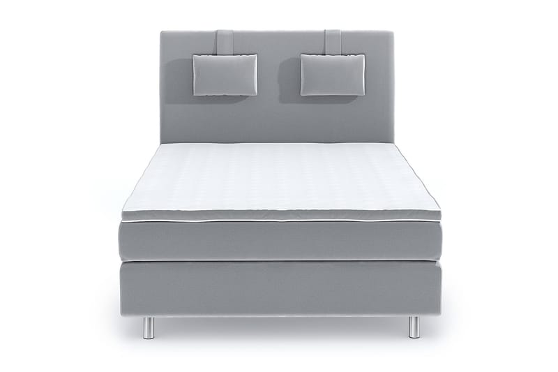 Hilton Lyx Velvet Sängpaket 140x200 - Ljusgrå - Möbler - Säng - Komplett sängpaket