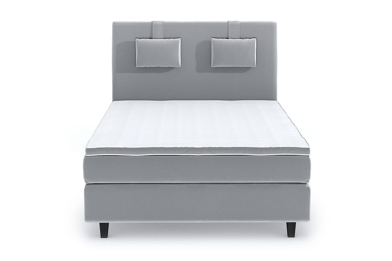 Hilton Lyx Velvet Sängpaket 140x200 - Ljusgrå - Möbler - Säng - Komplett sängpaket