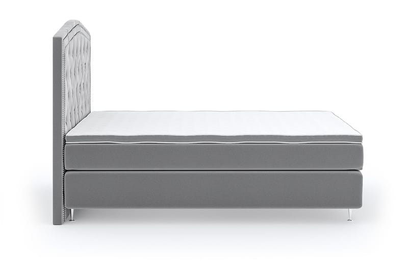 Hilton Lyx Velvet Sängpaket 140x200 - Ljusgrå - Möbler - Säng - Komplett sängpaket