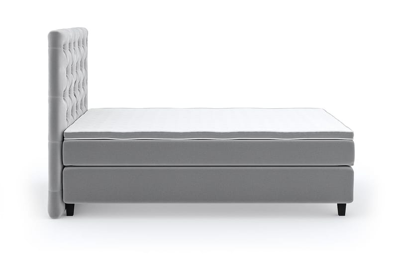 Hilton Lyx Velvet Sängpaket 140x200 - Ljusgrå - Möbler - Säng - Komplett sängpaket