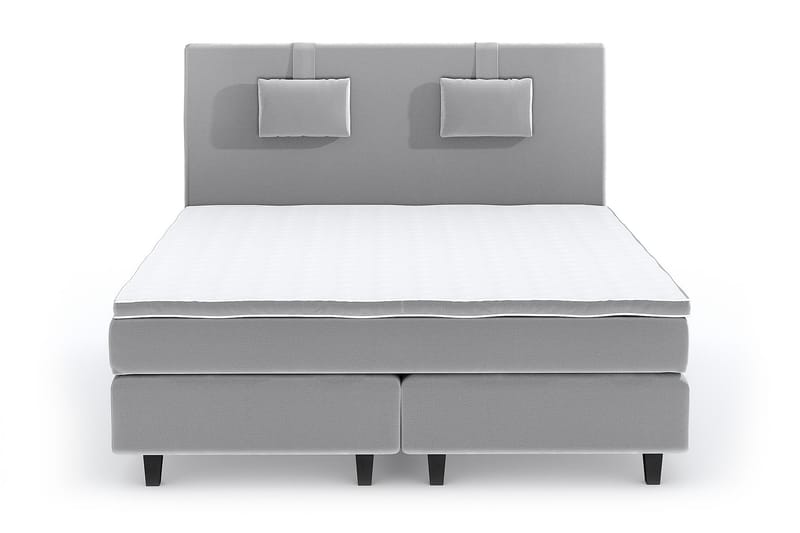Hilton Lyx Velvet Sängpaket 160x200 cm - Ljusgrå - Möbler - Säng - Komplett sängpaket