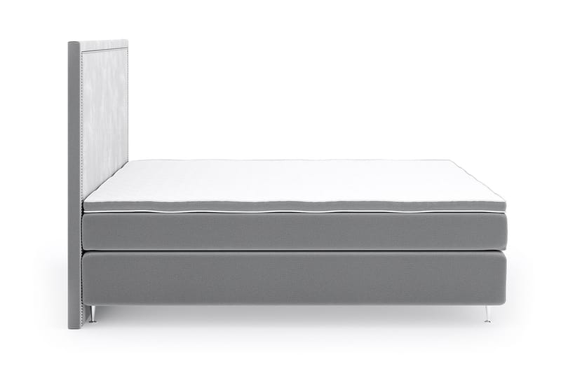 Hilton Lyx Velvet Sängpaket 160x200 cm - Ljusgrå - Möbler - Säng - Komplett sängpaket