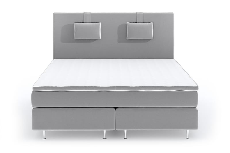 Hilton Lyx Velvet Sängpaket 160x200 - Ljusgrå - Möbler - Säng - Komplett sängpaket